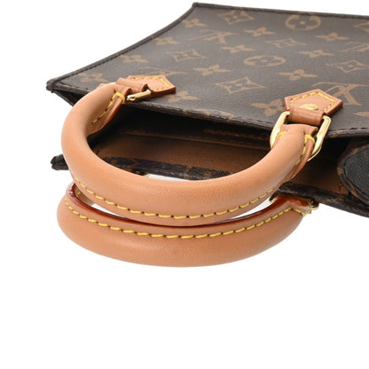 Louis Vuitton Monogram Petite Sac Plat (Old Model) 2-Way Brown M69442
