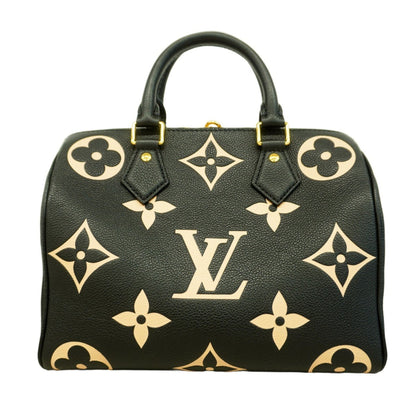 Louis Vuitton Monogram Empreinte Two-Tone Speedy Bandouliere 25 Handbag M58947 Black/Beige