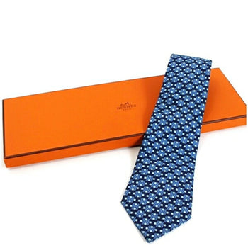 Hermes Silk Necktie Geometric Pattern H Hermes