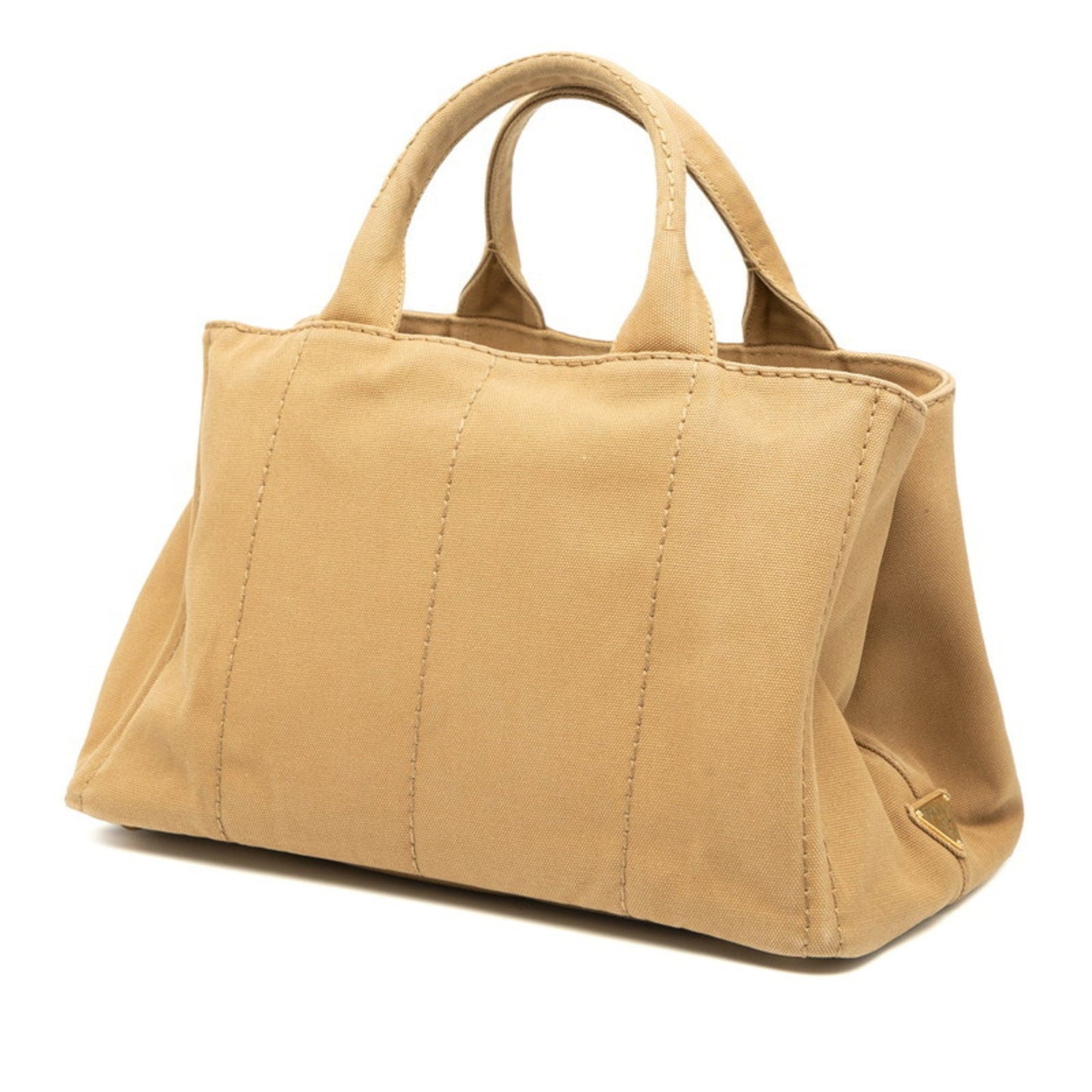 Prada Canapa Corda Tote Bag/Shoulder Bag With Triangle Logo Plate