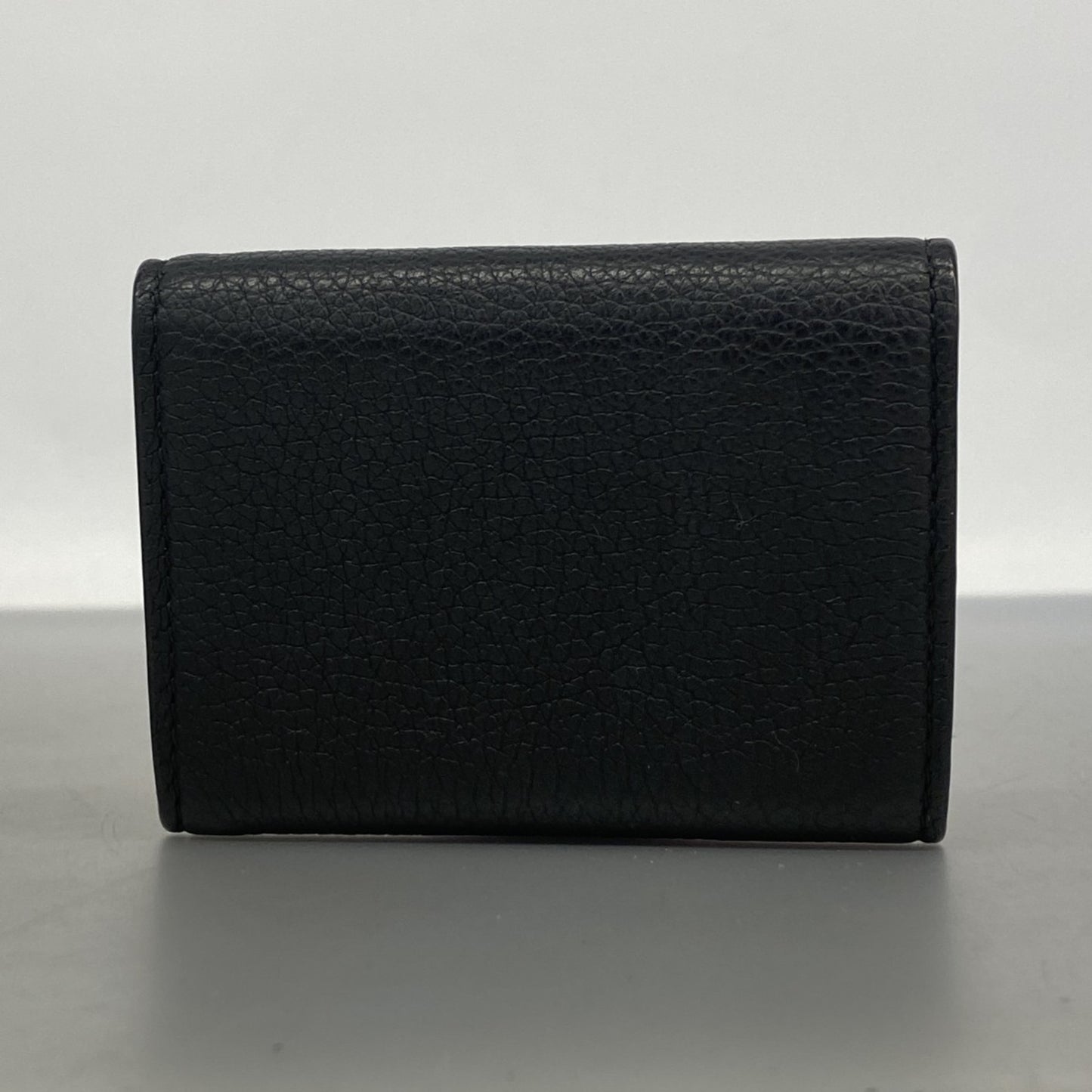 Gucci Tri-Fold Wallet Leather Black Blue