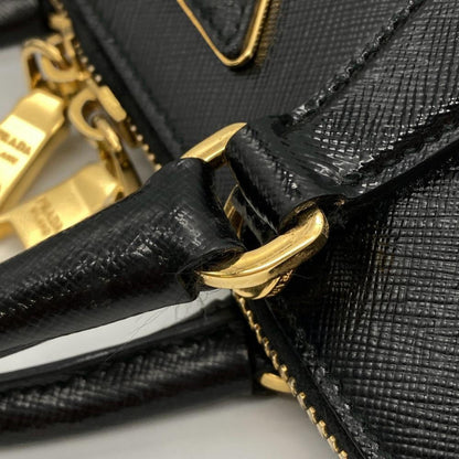 Prada Promenade Shoulder Bag Black Triangle Plate