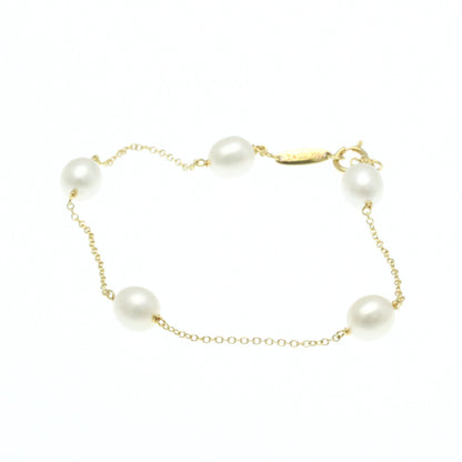 Tiffany By The Yard Freshwater Pearl Bracelet Yellow Gold (18K) Freshwater Pearl Charm Bracelet Gold