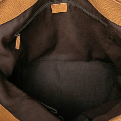 Gucci Braided Tote Bag 336660 Brown Leather