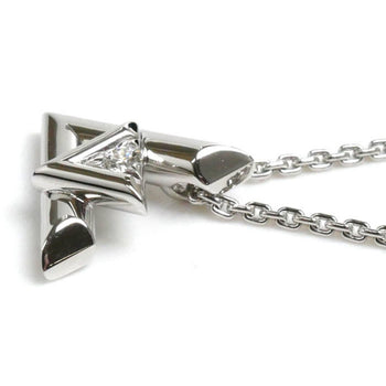Louis Vuitton Louis Vuitton K18Wg White Gold Pendant Lv Volt One Pm Necklace Q93806 Diamond 6.1G