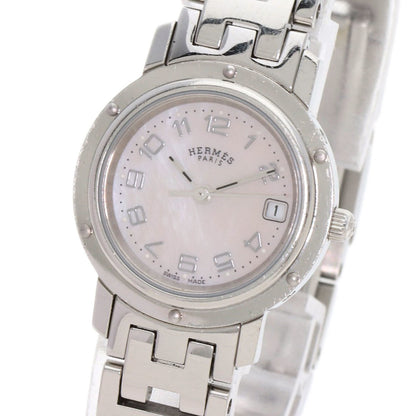 Herms Cl4.210 Clipper Nakre New Buckle Watch Stainless Steel/Ss