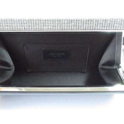 Jimmy Choo Cayla Leather Rhinestone Clutch Bag