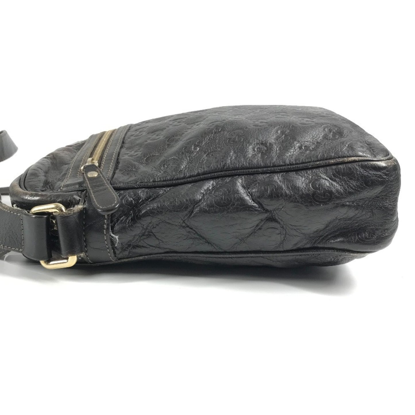 Gucci 201448 Guccissima Gg Pochette Shoulder Bag In Shimmering Leather