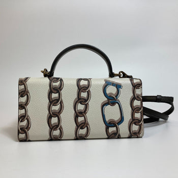 Salvatore Ferragamo 2Way Shoulder Bag Hand Bag Whitebased Goldhardware