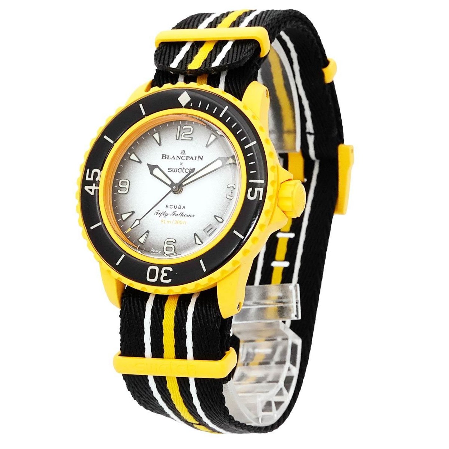 Swatch Blancpain X Fifty Fathoms Pacific Ocean So35P100 Men'S Watch