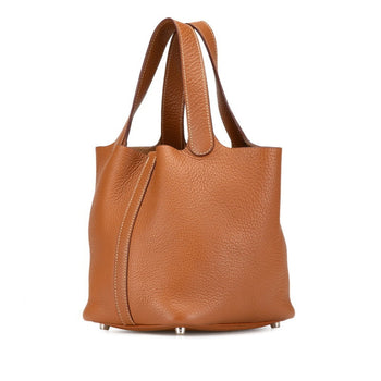 Hermes Picotin Pm Handbag Gold (Brown) Taurillon Clemence