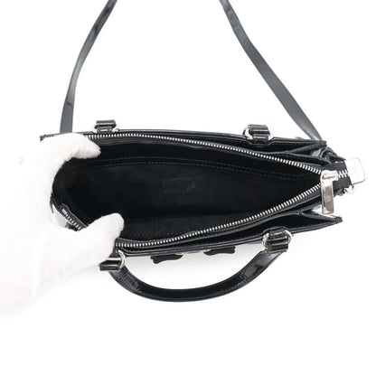 Salvatore Ferragamo Handbag Vara Ribbon Patent 2Way Shoulder Bag Black