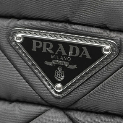 Prada Medium Padded Re-Nylon X Leather Tote Bag 1Bg436 Nylon Black S-158687