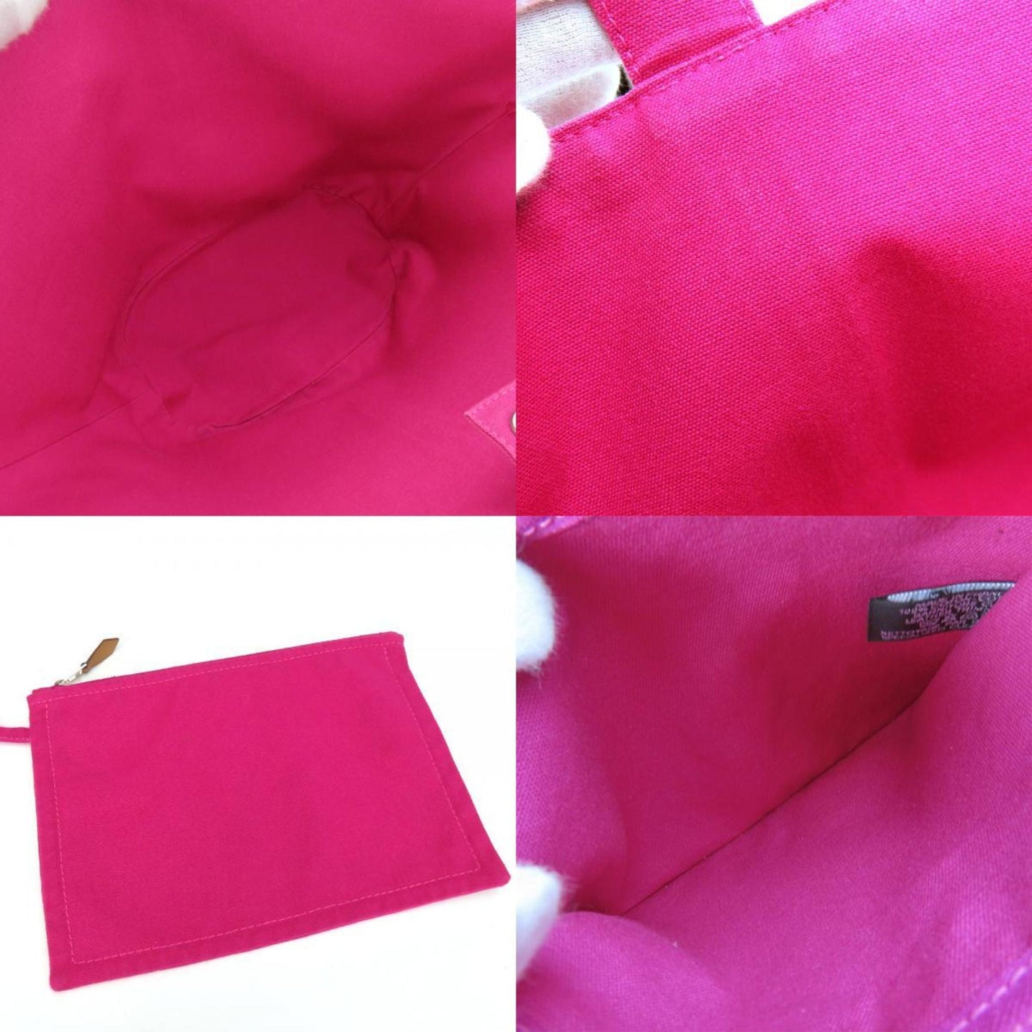 Hermes Tote Bag Panier De Plage Mm Canvas Hot Pink