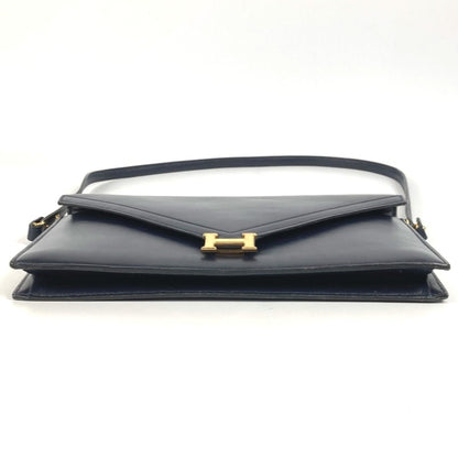 Hermes Herms H Hardware Logo Vintage Flap Liddy Bag 2-Way Clutch Shoulder Box Calf