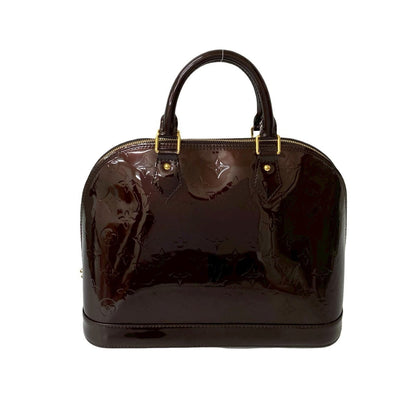 Louis Vuitton Alma Pm Monogram Vernis Patent Leather Enamel Handbag In Amaranth 33771