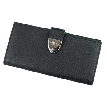Gucci W-Hook Leather Long Wallet 231837 Black