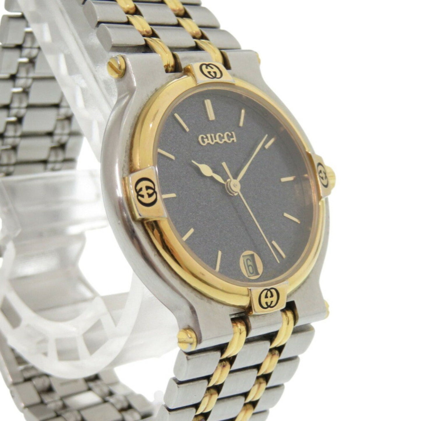 Gucci 9000M Stainless Steel Grey Gold Silver Quartz Watch 1489Gucci