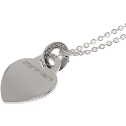 Tiffany & Co. Return To Double Heart Onyx Necklace In Silver