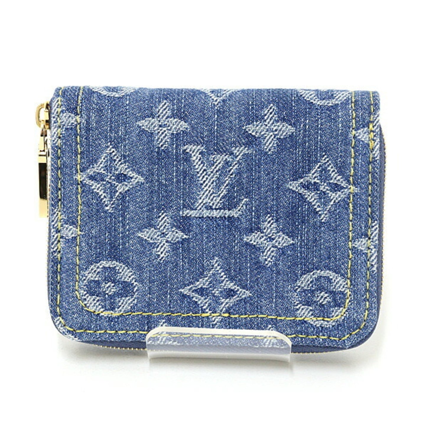 Louis Vuitton Lv Remix Zippy Coin Purse In Monogram Denim Blue M82957 Wallet