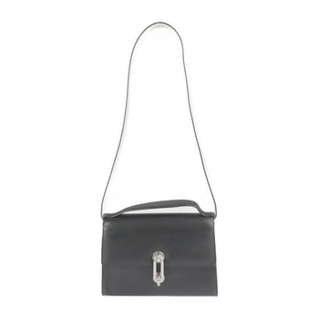 Balenciaga Balenciaga Mini Trapeze Mailon Handbag 331916 Calf Leather Black Ivory System Silver
