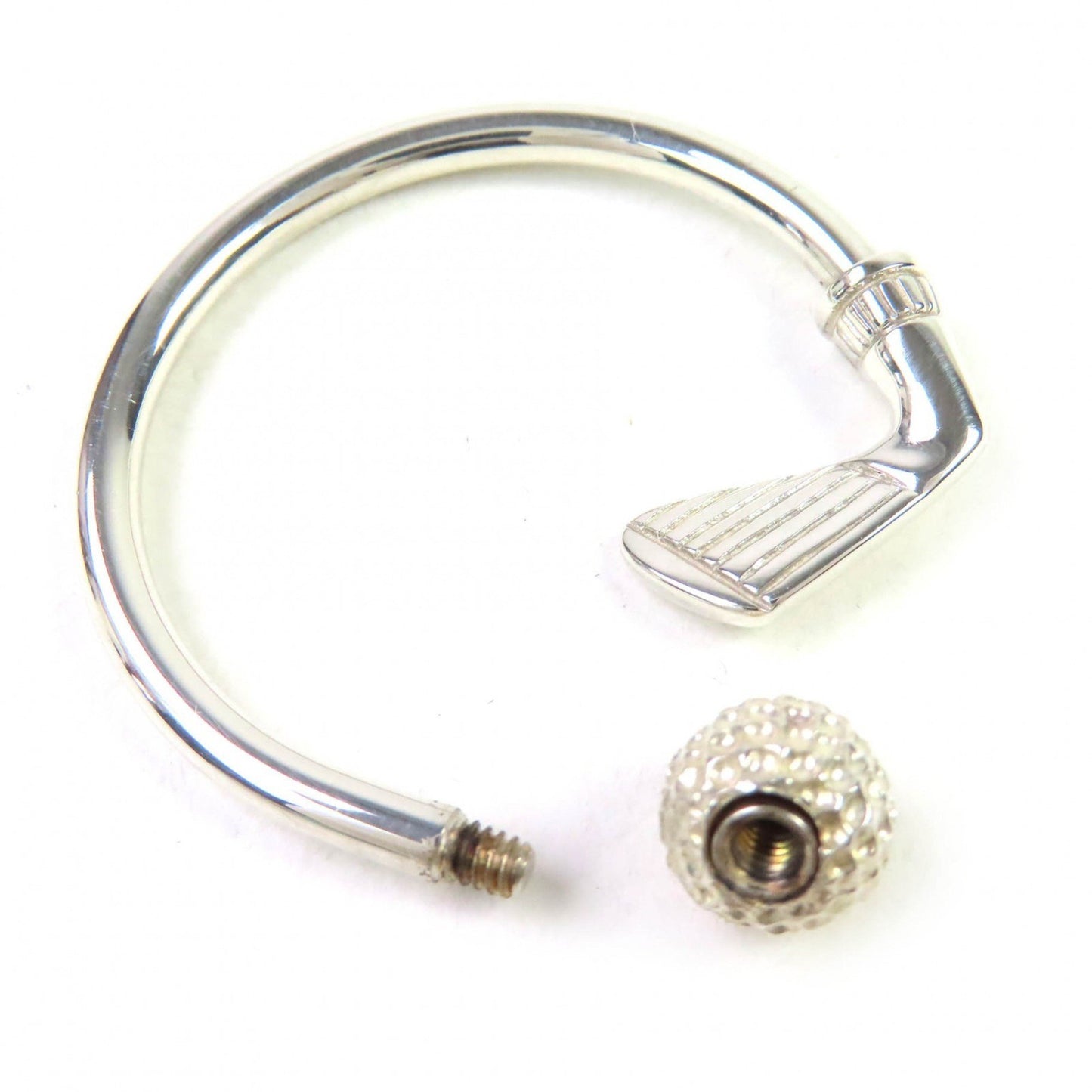 Tiffany & Co. Tiffany Sv925 Golf Motif Key Ring Keychain Silver Weight 9.15G