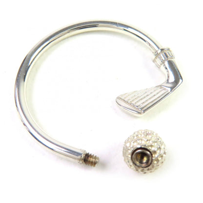 Tiffany & Co. Tiffany Sv925 Golf Motif Key Ring Keychain Silver Weight 9.15G