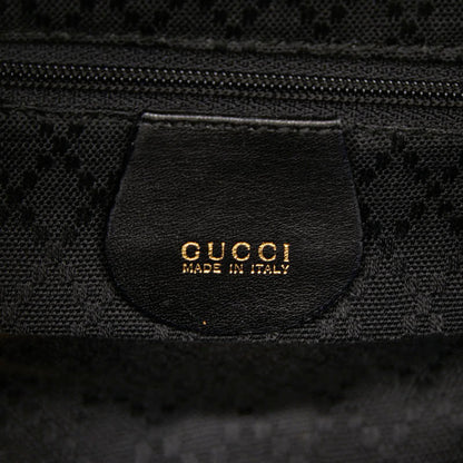 Gucci Bamboo Backpack 003 1705 0030 Black Suede Leather