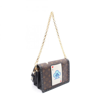 Louis Vuitton Dauphine Mm Shoulder Bag Coated Canvas Leather Game On Monogram