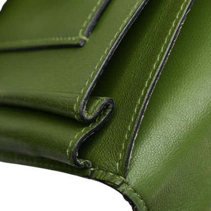 Hermes Herms Dogon Gm Bifold Wallet In Green Swift