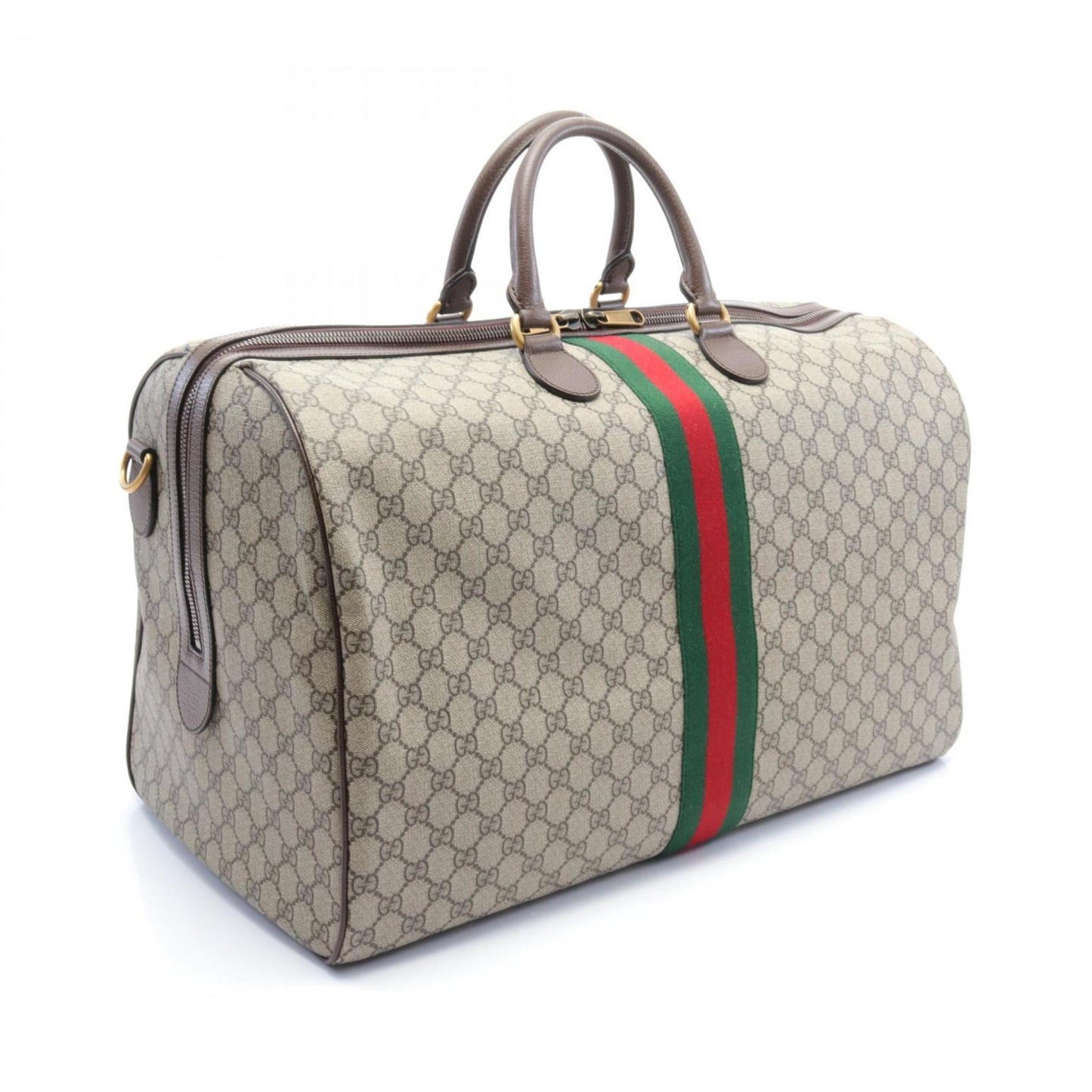 Gucci Gg Supreme Sherry Line Boston Bag