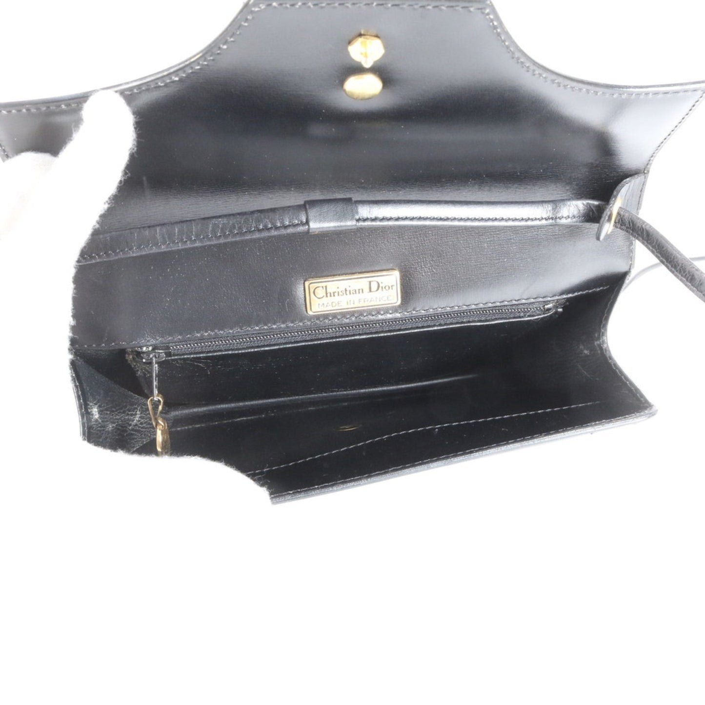 Christian Dior Ribbon Leather Shoulder Bag Crossbody