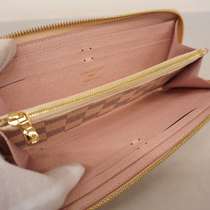 Louis Vuitton Damier Azur Portefeuille Clemence Long Wallet N61264 White
