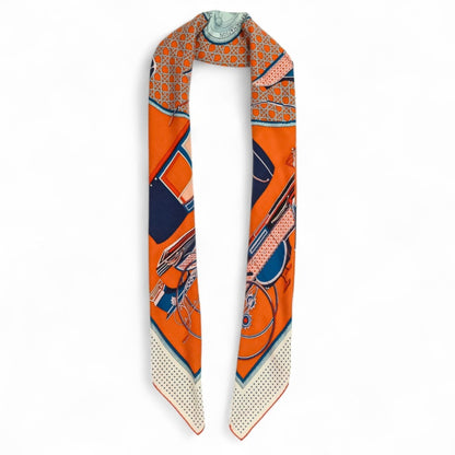 Hermes Carr 140 "Les Voitures A Transformation" Folding Canopy Carriage Scarf/Muffler