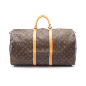 Louis Vuitton Keepall 55 Boston Bag Coated Canvas Leather Monogram