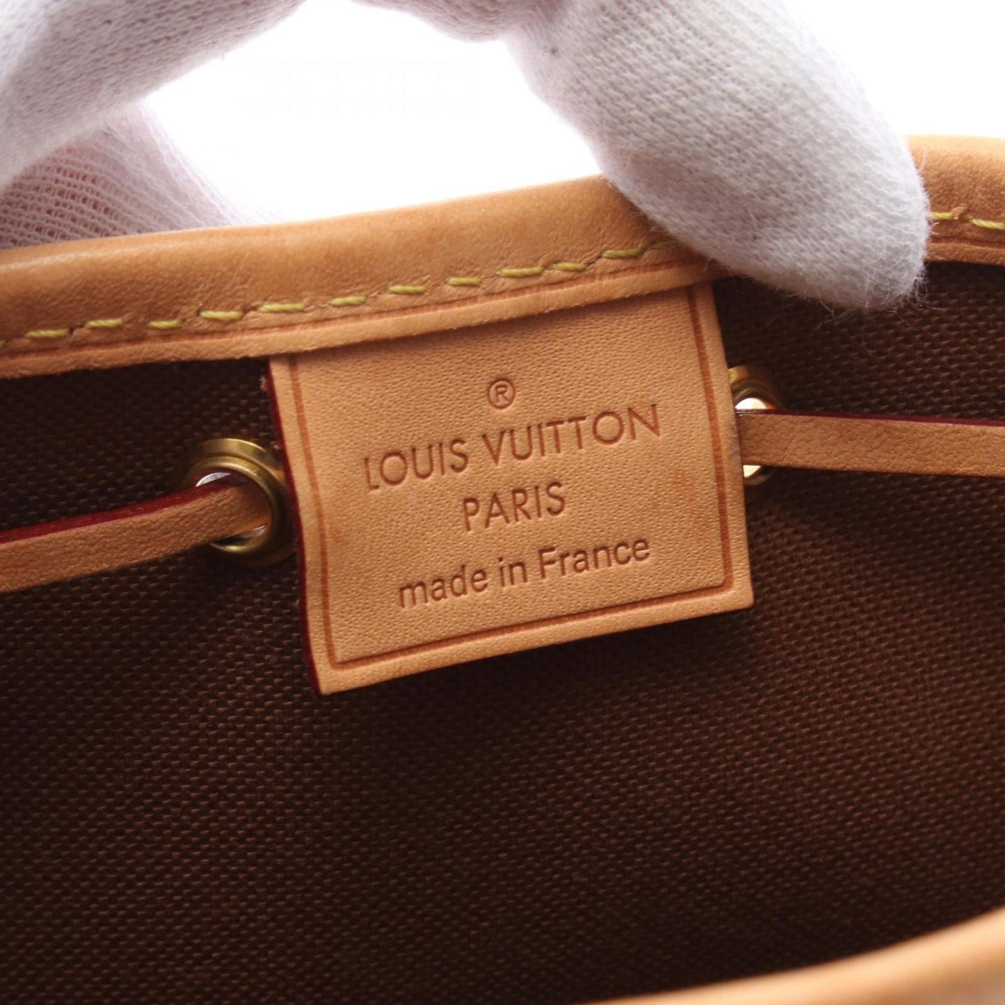 Louis Vuitton Nano Noe Monogram Shoulder Bag Coated Canvas Leather