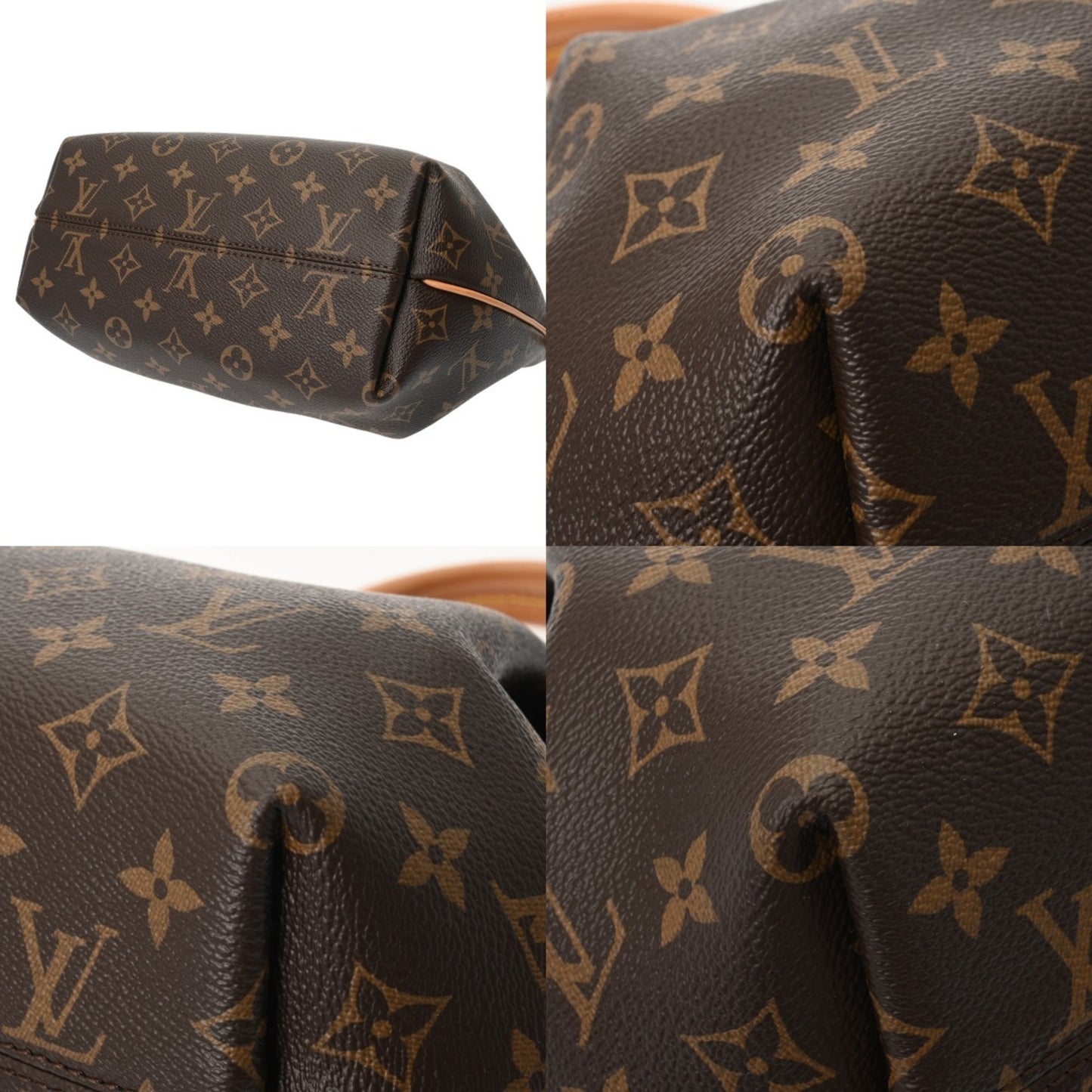 Louis Vuitton Monogram Turen Pm Brown M48813 Women'S Canvas Handbag