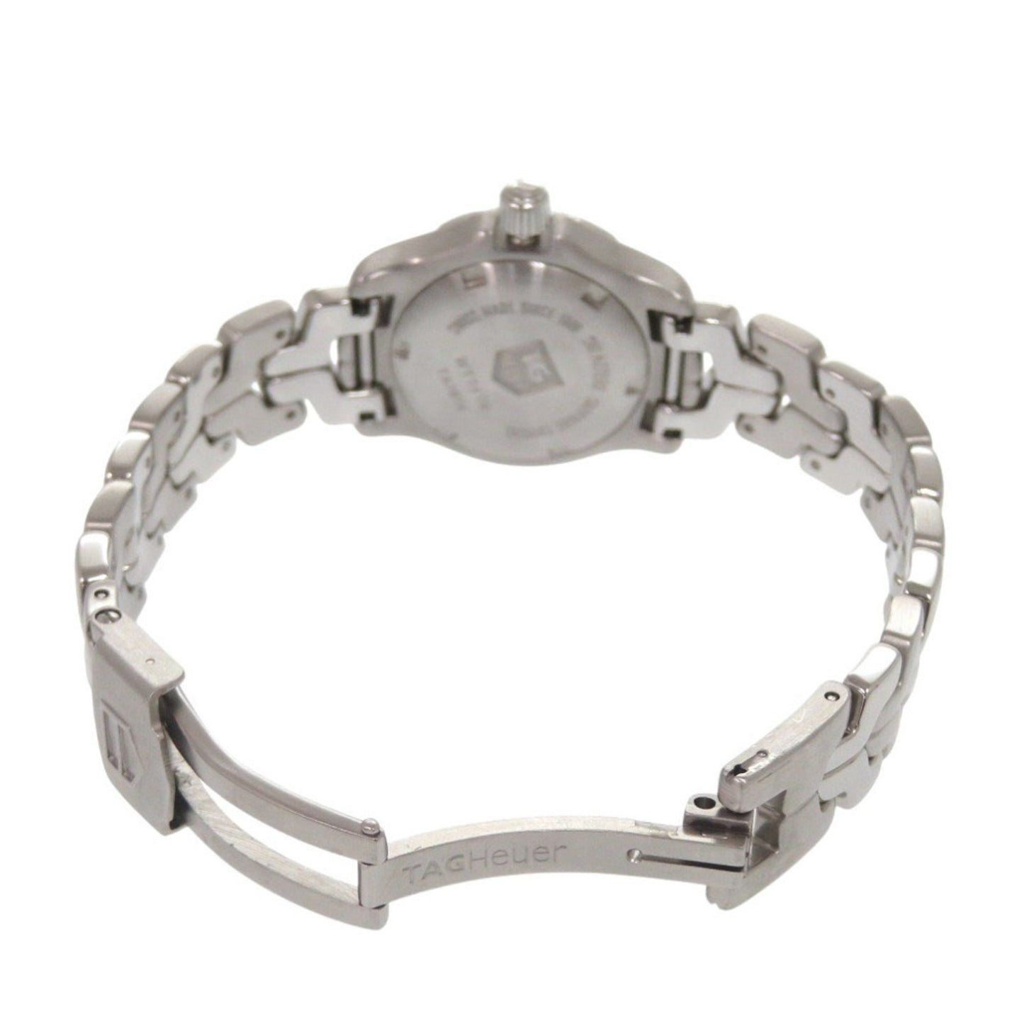 Tag Heuer Link Date Wt141M Stainless Steel Pink Shell Silver Quartz Watch 1582 Heuer