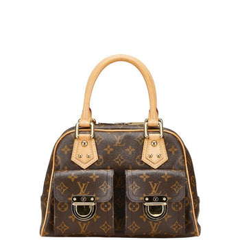 Louis Vuitton Monogram Manhattan Pm Handbag M40026 Brown Leather
