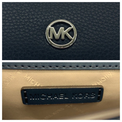 Michael Kors Logo Navy Silver Hardware Leather 35F4Stvc1L Shoulder Bag Pochette
