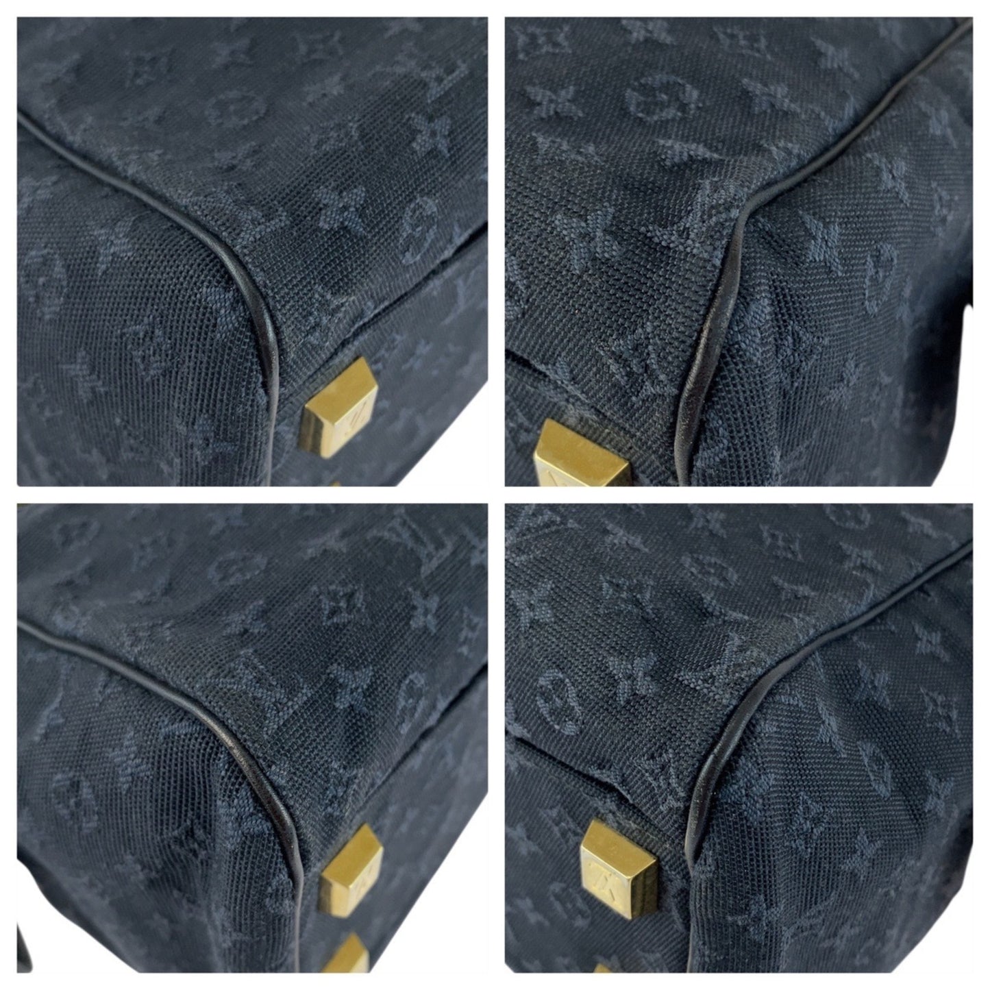 Louis Vuitton Louis Vuitton Monogram Mini Josephine Pn Navy Canvas Leather