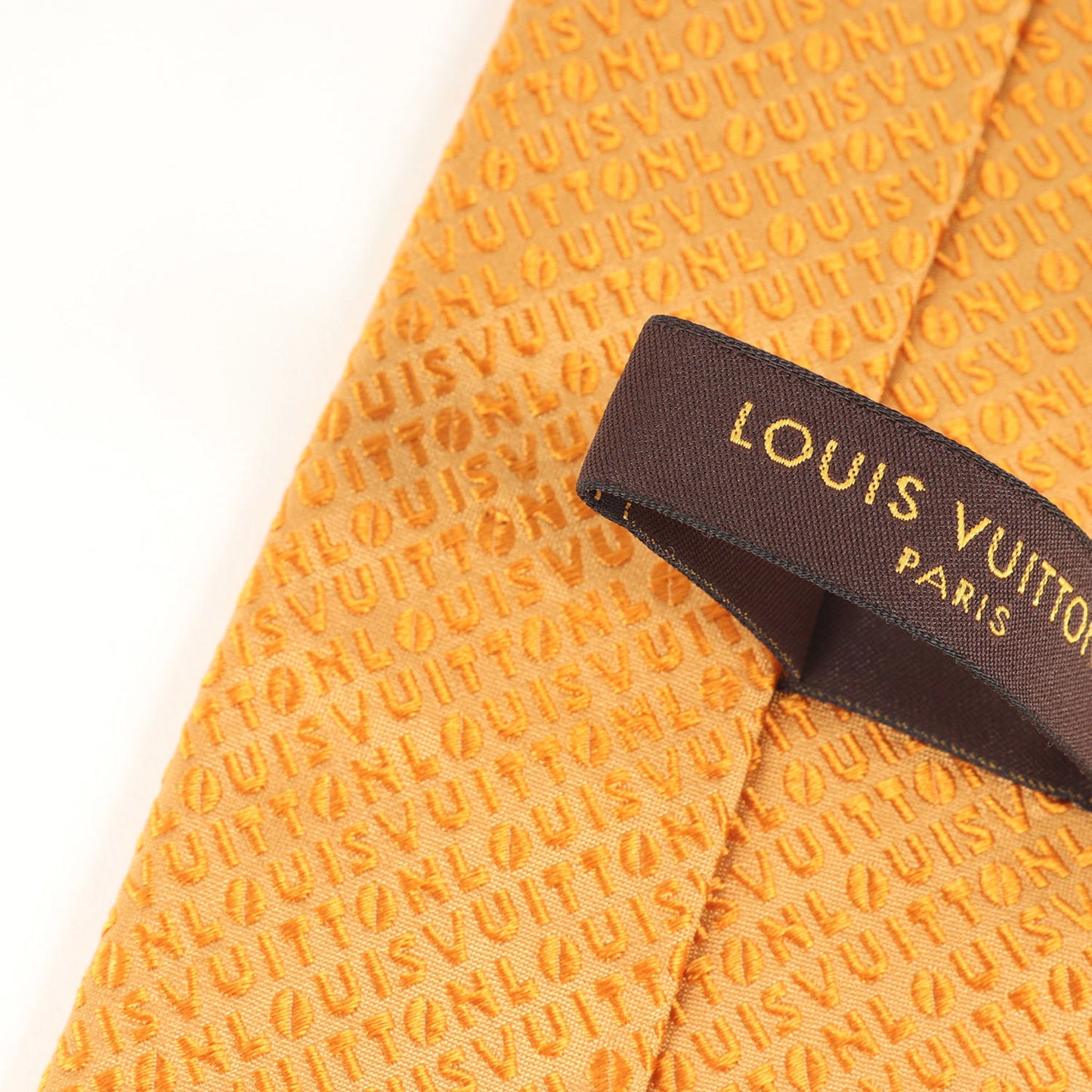 Louis Vuitton Silk Cravate Gold Tie For Men
