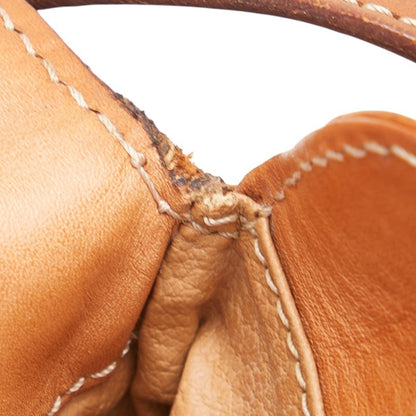 Celine Macadam Crossbody Shoulder Bag In Brown Leather