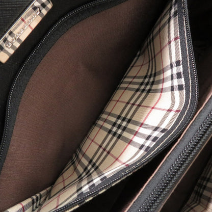 Burberry Nova Check Leather Black Handbag 0667 Burberry