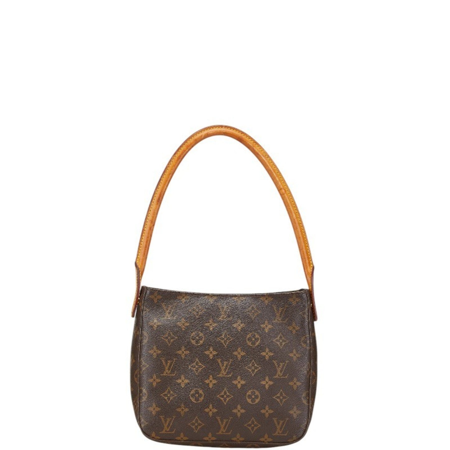 Louis Vuitton Monogram Looping Mm Bag Handbag M51146 Brown Pvc Leather