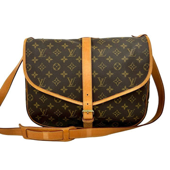 Louis Vuitton Vintage Saumur 35 Monogram Leather Shoulder Bag/Body Bag Brown 39143