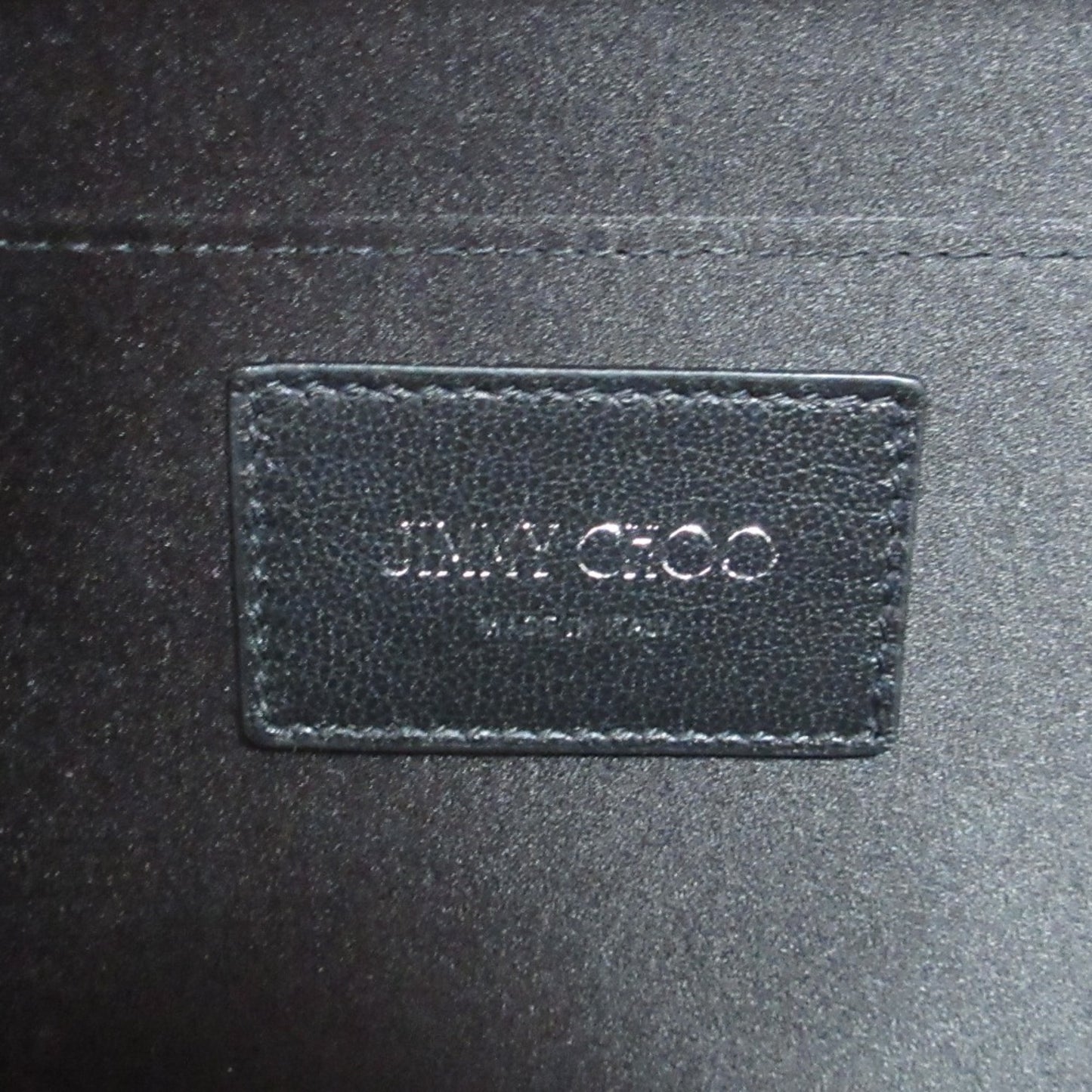 Jimmy Choo Cayla Leather Rhinestone Clutch Bag