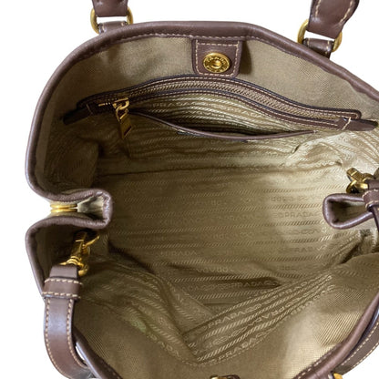 Prada Prada Canvas 2-Way Tote Bag/Handbag Bn1841 Khaki Brown