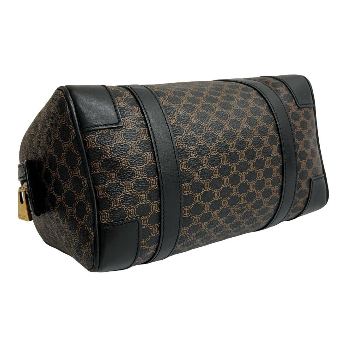 Celine Macadam Blason Triomphe Leather Handbag/Mini Boston Bag