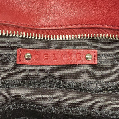 Celine Shoulder Bag Leather Red